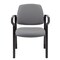 Boss Office Products Patient Guest Arm Chair, Black Steel Frame, Gray Antimicrobial Vinyl, 300 lb Capacity B9591AM-GY - alternate 4